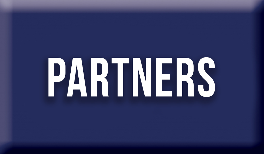 Blue Button with text "Partners"